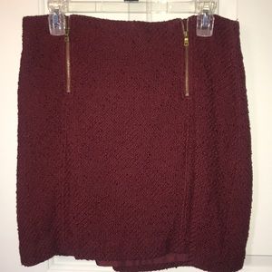 maroon skirt